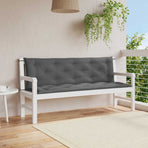 Garden Bench Cushion Anthracite 150x(50+50)x7cm Oxford Fabric