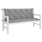 Garden Bench Cushion Grey 150x(50+50)x7cm Oxford Fabric