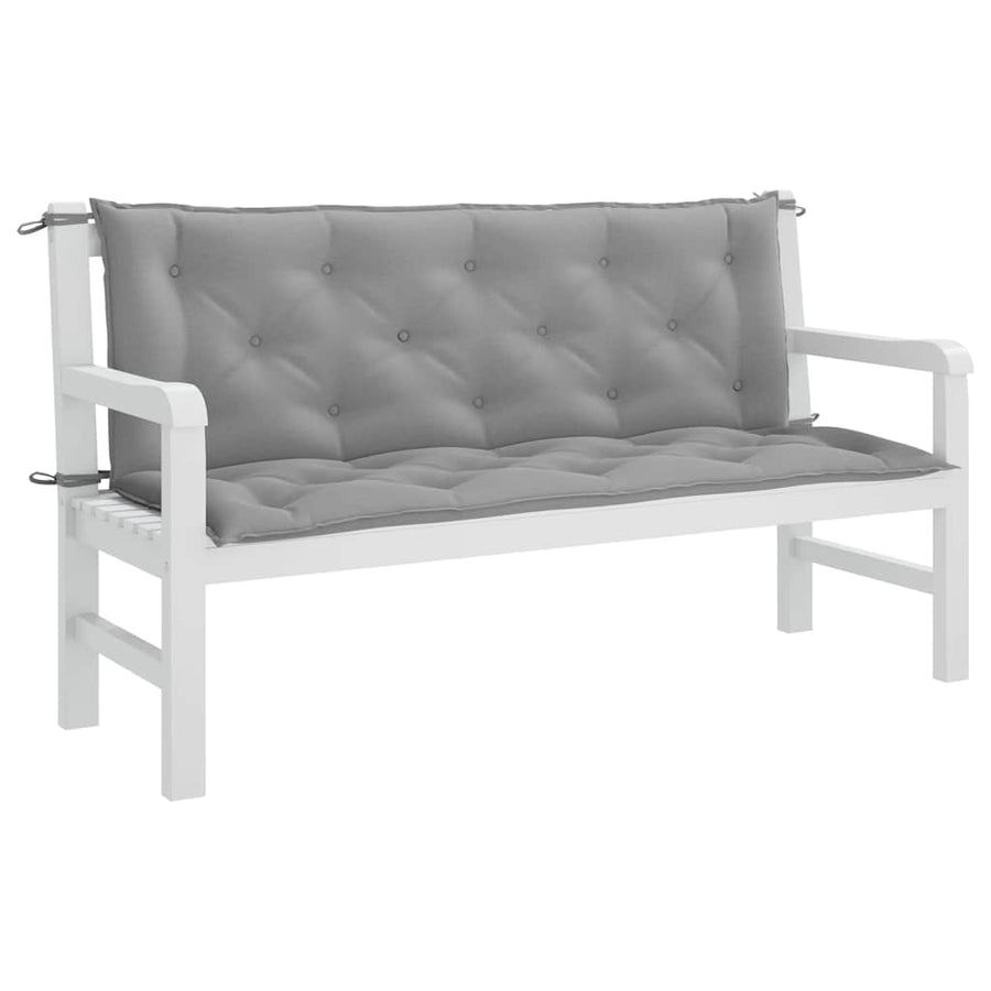 Garden Bench Cushion Grey 150x(50+50)x7cm Oxford Fabric