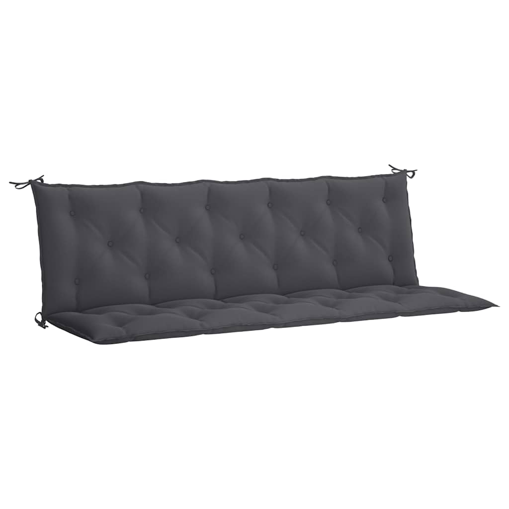 Garden Bench Cushion Anthracite 180x(50+50)x7cm Oxford Fabric