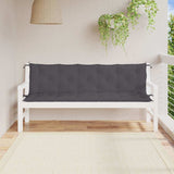Garden Bench Cushion Anthracite 180x(50+50)x7cm Oxford Fabric - Side View