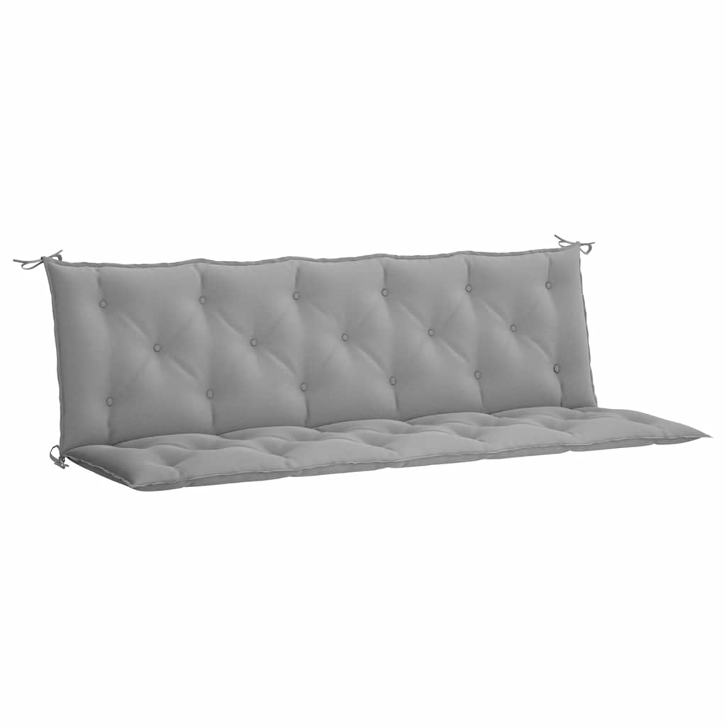 Garden Bench Cushion Grey 180x(50+50)x7cm Oxford Fabric