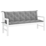 Garden Bench Cushion Grey 180x(50+50)x7cm Oxford Fabric