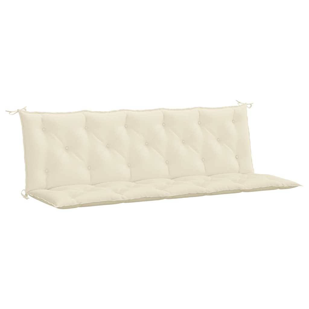 Garden Bench Cushion Cream White 180x(50+50)x7cm Oxford Fabric