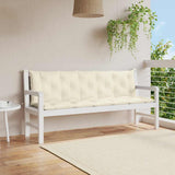 Garden Bench Cushion Cream White 180x(50+50)x7cm Oxford Fabric