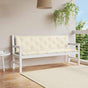 Garden Bench Cushion Cream White 180x(50+50)x7cm Oxford Fabric