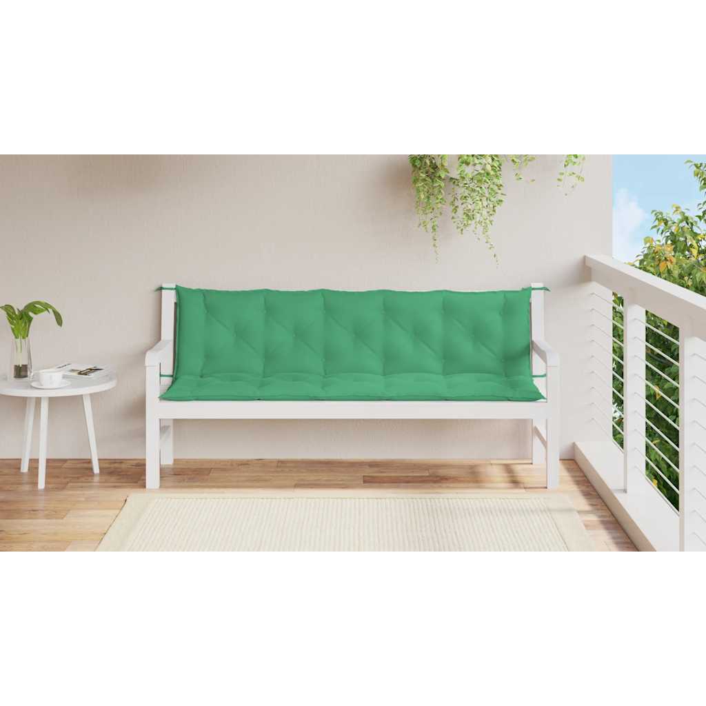 Garden Bench Cushion Green 180x(50+50)x7cm Oxford Fabric