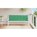 Garden Bench Cushion Green 180x(50+50)x7cm Oxford Fabric - Side View