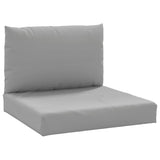 Pallet Cushions 2 pcs Grey Oxford Fabric - Front View