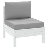 Pallet Cushions 2 pcs Grey Oxford Fabric - Side View