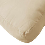 Pallet Cushions 2 pcs Beige Oxford Fabric - Low Angle