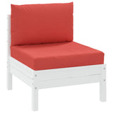 Pallet Cushions 2 pcs Red Oxford Fabric - Side View