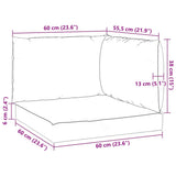 Pallet Cushions 3 pcs Black Oxford Fabric