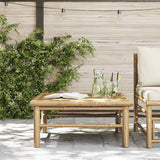 Garden Table 65x65x30 cm Bamboo - Side View