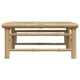 Garden Table 65x65x30 cm Bamboo - Rear View