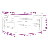 Garden Table 65x65x30 cm Bamboo - Extra Image