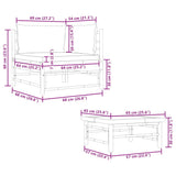 2 Piece Garden Lounge Set with Dark Grey Cushions Bamboo - Extra Image