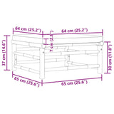 Garden Footrest with Dark Grey Cushion Bamboo - Close-Up Angle