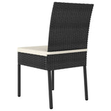 Garden Dining Chairs 4 pcs Poly Rattan Black - Top-Down View