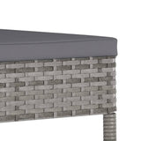 Garden Dining Chairs 4 pcs Poly Rattan Grey - 45-Degree Angle