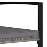 Garden Dining Chairs 4 pcs Poly Rattan Grey - Top-Down View