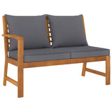 4 Piece Garden Lounge Set with Cushion Solid Acacia Wood - Top-Down View