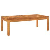 4 Piece Garden Lounge Set with Cushion Solid Acacia Wood - Low Angle