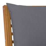 4 Piece Garden Lounge Set with Cushion Solid Acacia Wood - Close-Up Angle