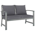 5 Piece Garden Lounge Set with Cushion Solid Acacia Wood Grey