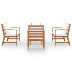 5 Piece Garden Lounge Set with Cushion Solid Acacia Wood