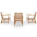 5 Piece Garden Lounge Set with Cushion Solid Acacia Wood - Side View