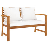 5 Piece Garden Lounge Set with Cushion Solid Acacia Wood - Rear View
