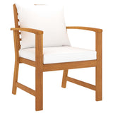 5 Piece Garden Lounge Set with Cushion Solid Acacia Wood - Close-Up Angle