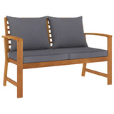 5 Piece Garden Lounge Set with Cushion Solid Acacia Wood - Rear View