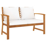3 Piece Garden Lounge Set with Cushion Solid Acacia Wood - Top-Down View