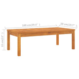3 Piece Garden Lounge Set with Cushion Solid Acacia Wood - Extra Image