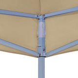 Party Tent Roof 3x3 m Beige 270 g/m? - Top-Down View