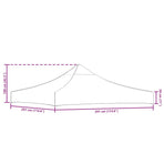 Party Tent Roof 3x3 m Beige 270 g/m?