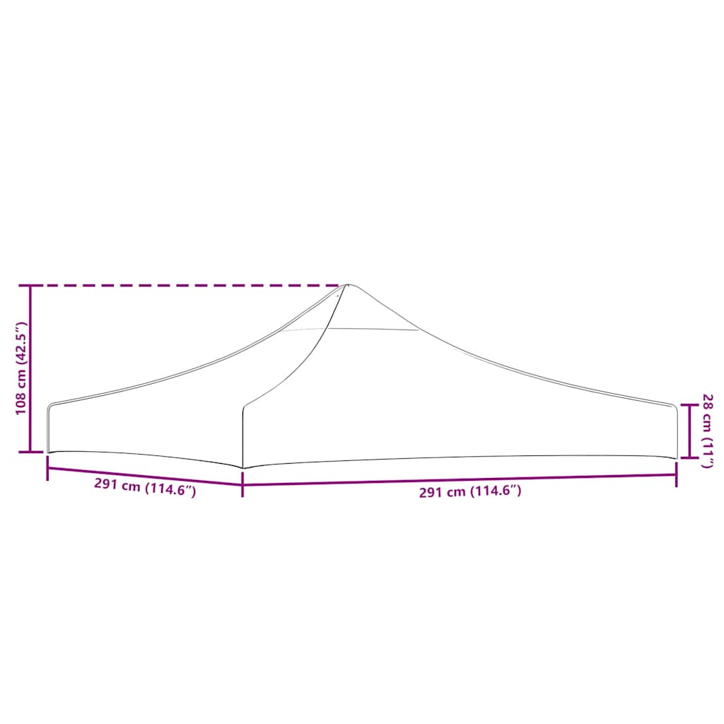 Party Tent Roof 3x3 m Green 270 g/m?