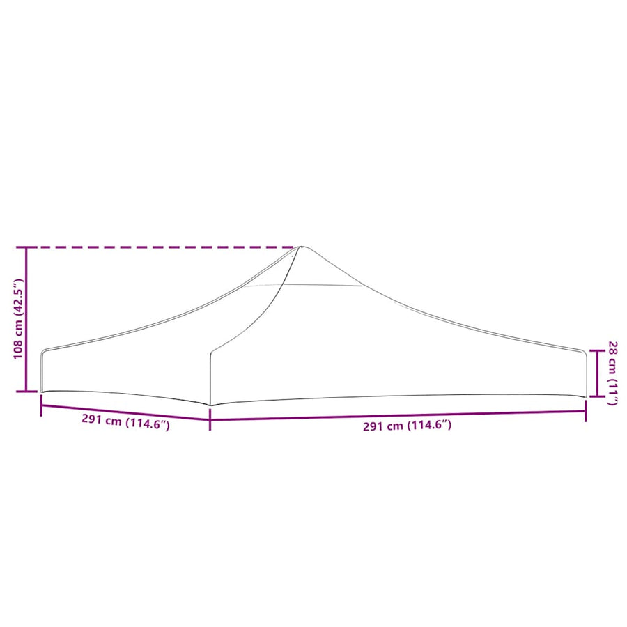 Party Tent Roof 3x3 m Green 270 g/m?