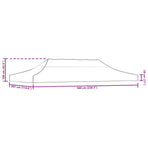 Party Tent Roof 6x3 m Green 270 g/m?