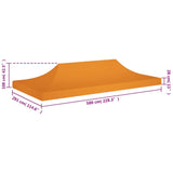 Party Tent Roof 6x3 m Orange 270 g/m? - Rear View