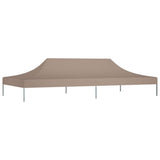 Party Tent Roof 6x3 m Taupe 270 g/m² - Front View