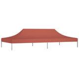 Party Tent Roof 6x3 m Terracotta 270 g/m² - Front View