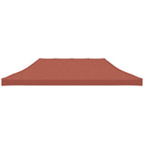 Party Tent Roof 6x3 m Terracotta 270 g/m² - Side View