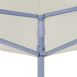 Party Tent Roof 2x2 m Cream 270 g/m² - Top-Down View