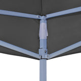 Party Tent Roof 2x2 m Anthracite 270 g/m² - Top-Down View