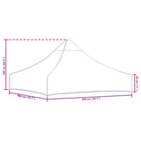 Party Tent Roof 2x2 m Anthracite 270 g/m² - 45-Degree Angle