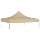 Party Tent Roof 2x2 m Beige 270 g/m² - Front View