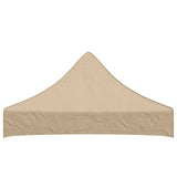 Party Tent Roof 2x2 m Beige 270 g/m² - Side View